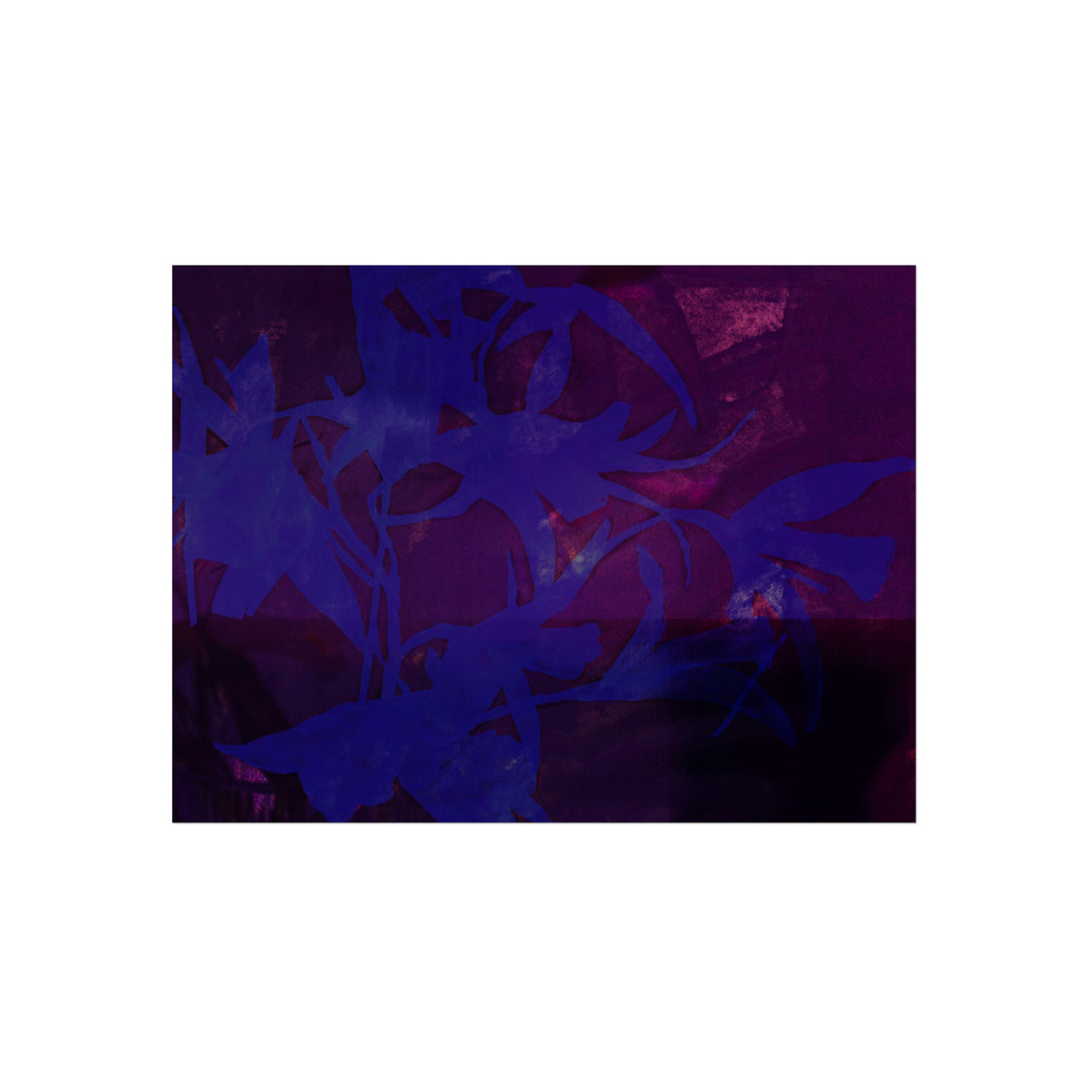 Fine Art Poster — Midnight Floral Abstract Print