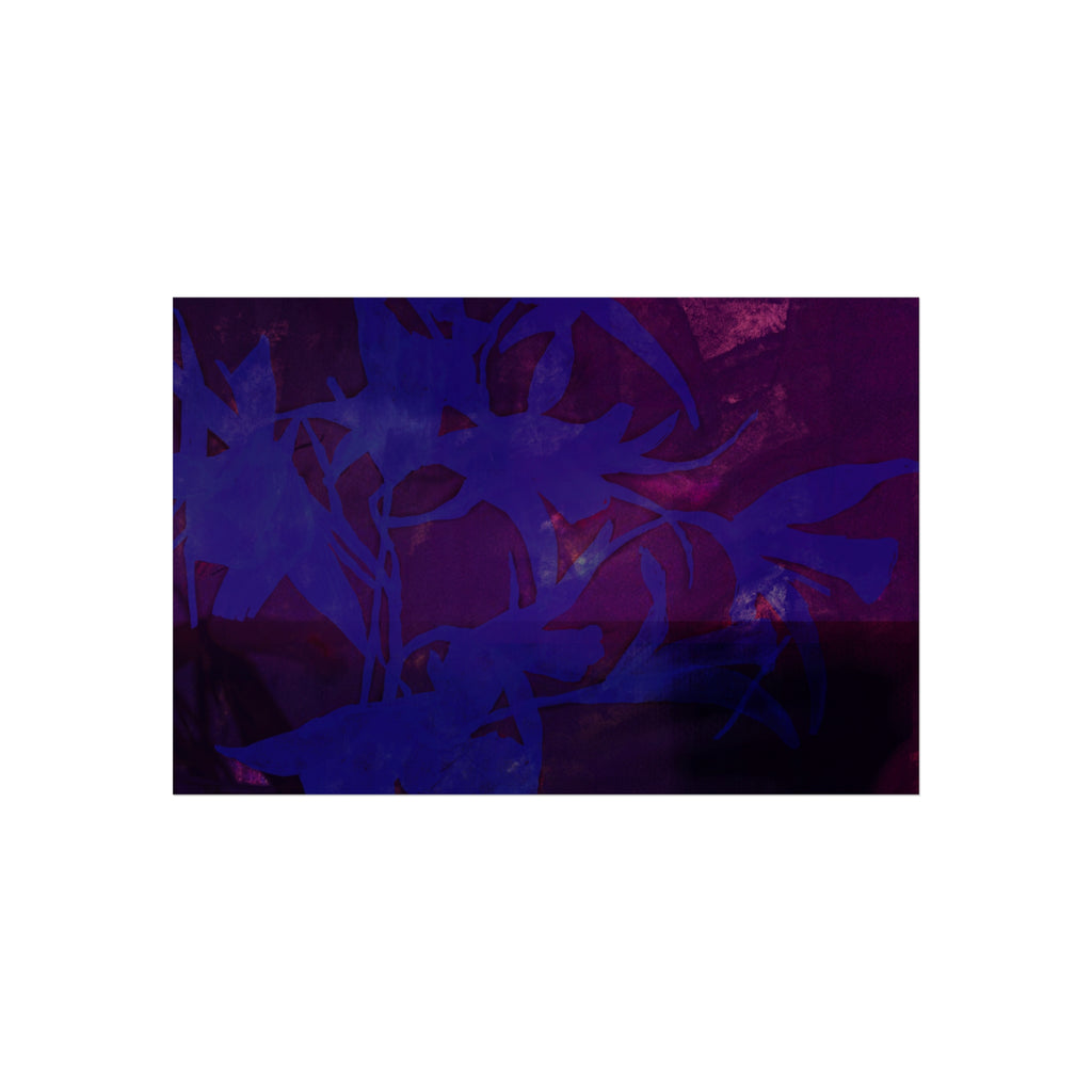 Fine Art Poster — Midnight Floral Abstract Print