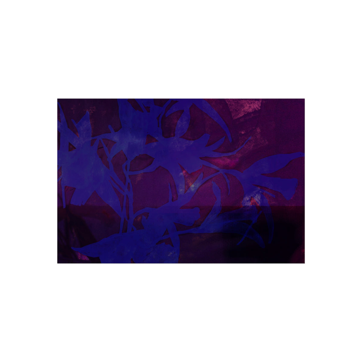Fine Art Poster — Midnight Floral Abstract Print