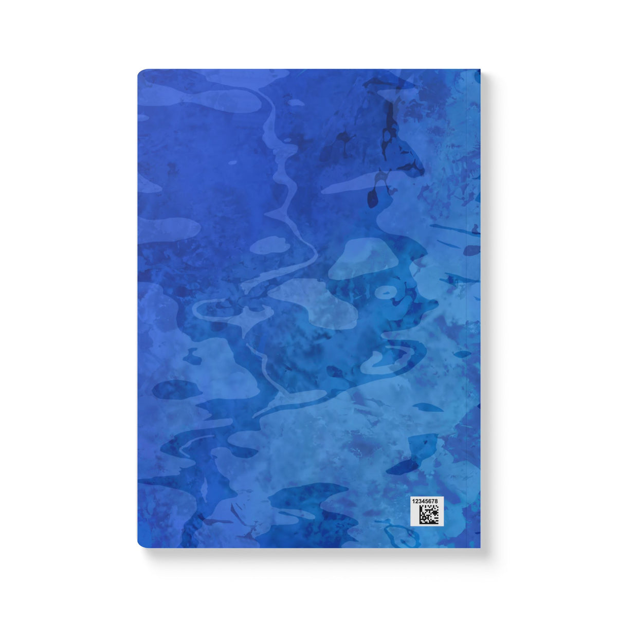 Blue Watercolor Camouflage Softcover Journal – Lined Notebook with Artistic Ocean-Inspired Cover