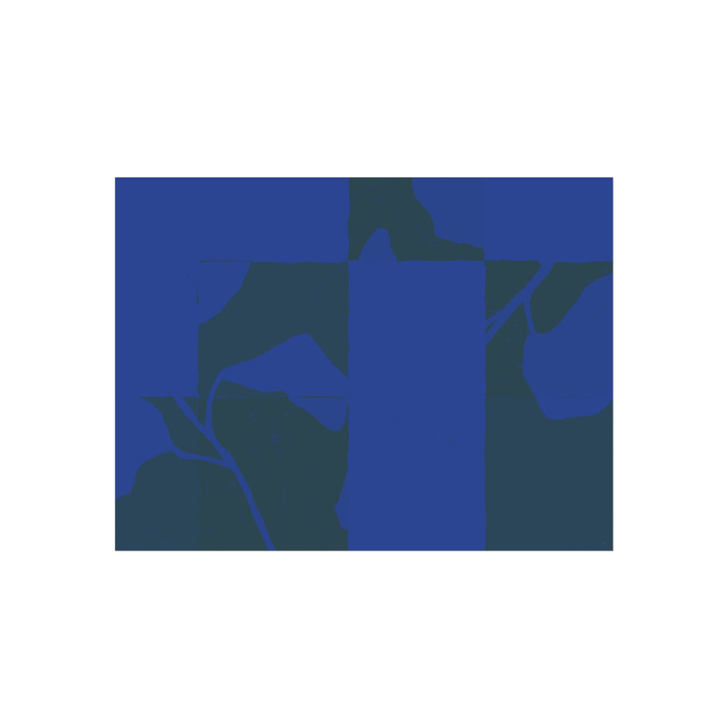 Abstract Blue Botanical Fine Art Poster