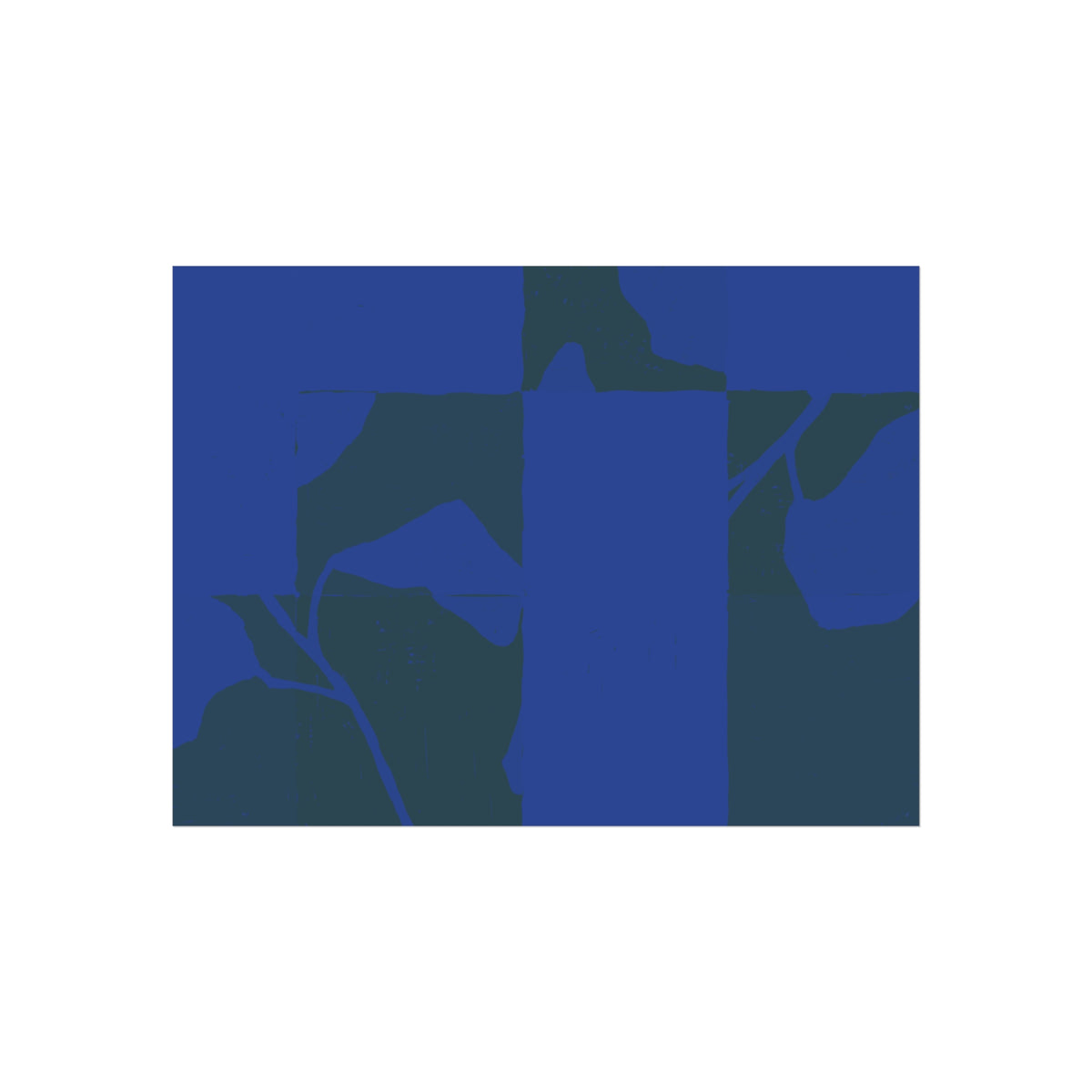 Abstract Blue Botanical Fine Art Poster