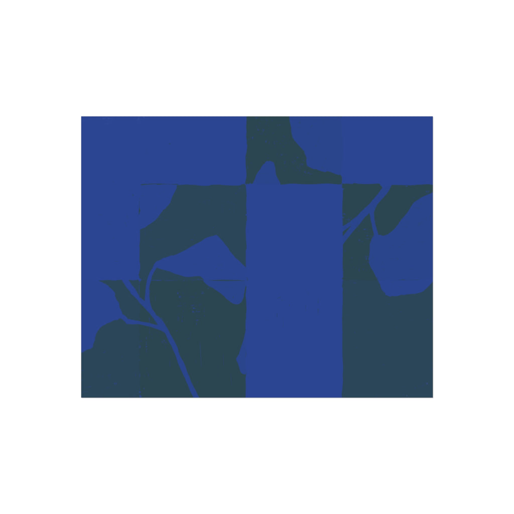 Abstract Blue Botanical Fine Art Poster
