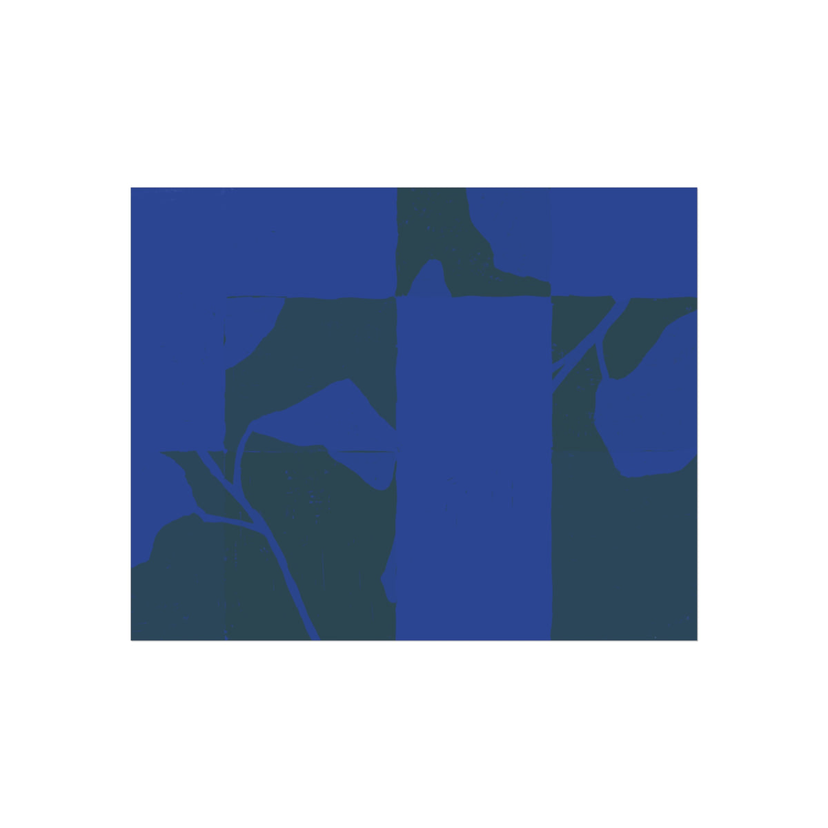 Abstract Blue Botanical Fine Art Poster