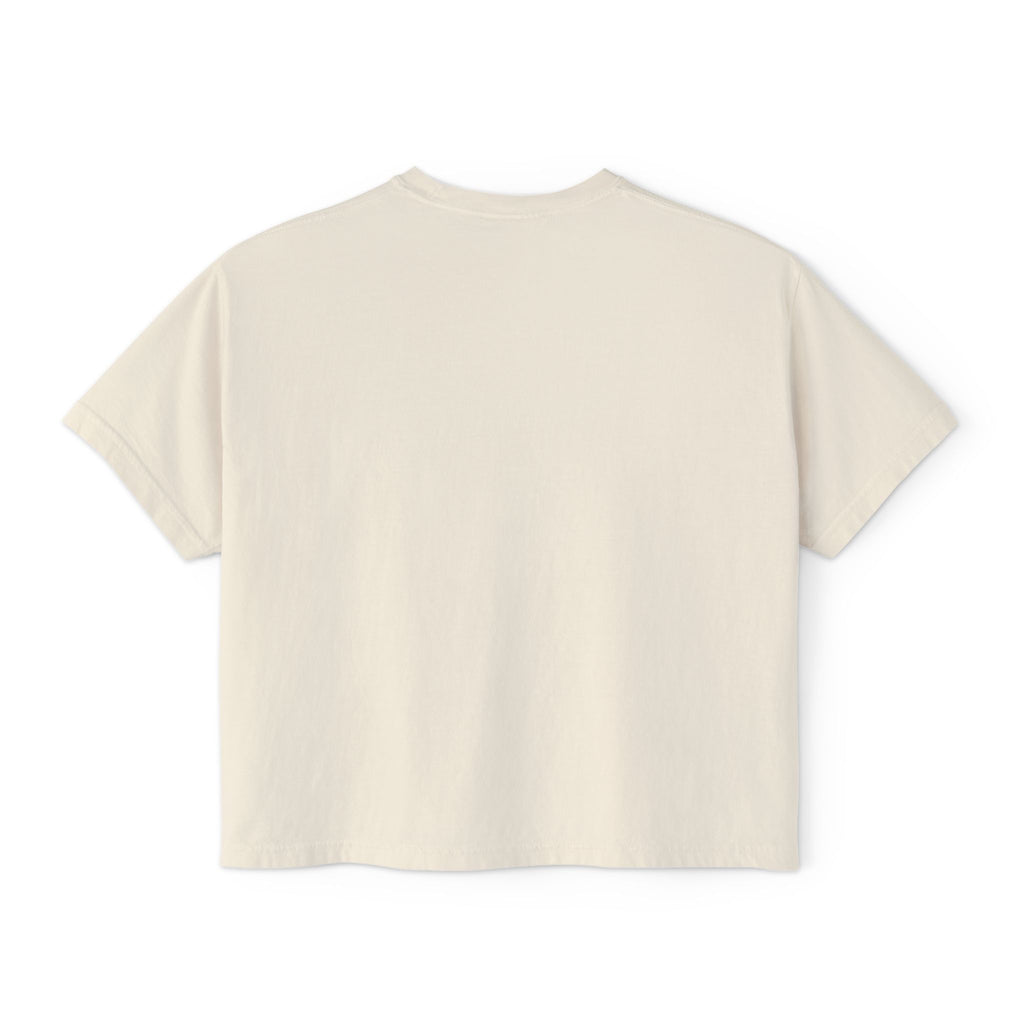 Abstract Black Shape Boxy Tee — Minimalist Women's Graphic T-Shirt