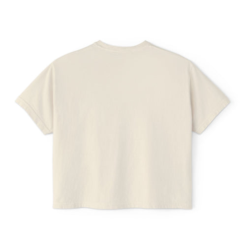 Abstract Black Shape Boxy Tee — Minimalist Women's Graphic T-Shirt